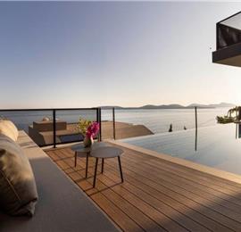 Luxury 4 Bedroom Villa with Heated Infinity Pool, Sauna, Gym, Jacuzzi and Sea Views in Vrbica, near Dubrovnik, Sleeps 8